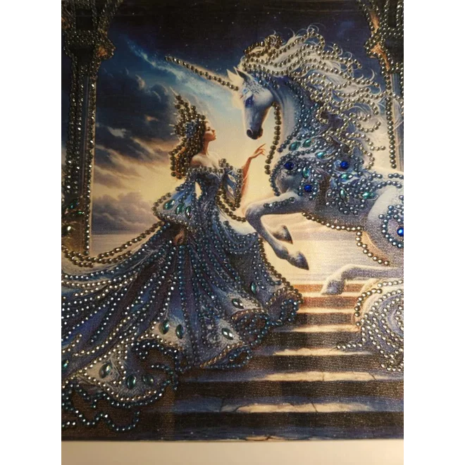 Additional Image for Unicorn Princess 12x12 Framed Rhinestone Art