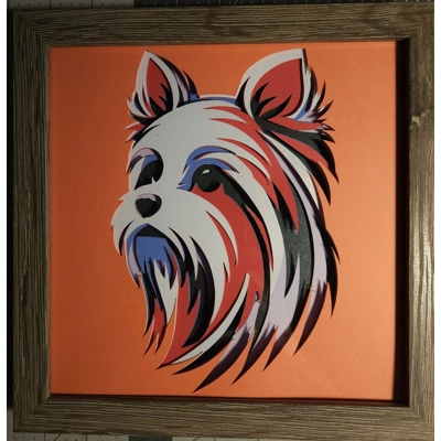 West Highland Terrier Colors 8x8 3D Shadow Box Art West Highland Terrier Colors 8x8 3D Shadow Box Art