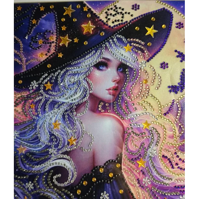 Additional Image for Moonlight Witch 12x12 Framed Rhinestone Art