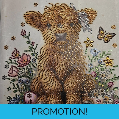 Wooly Cow Flowers 12x12..