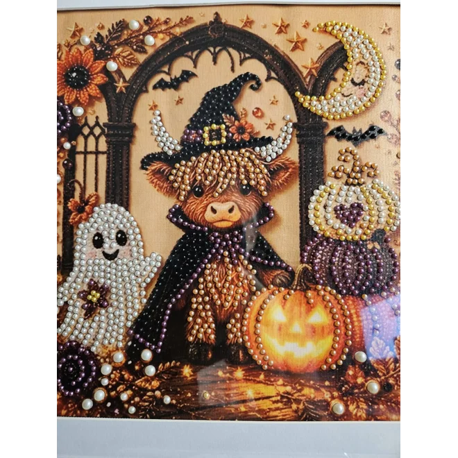 Additional Image for Wooly Cow Halloween 12x12 Framed Art