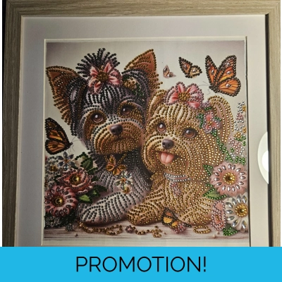 Yorkshire Terrier 12x12 Framed Rhinestone Art Yorkshire Terrier 12x12 Framed Rhinestone Art
