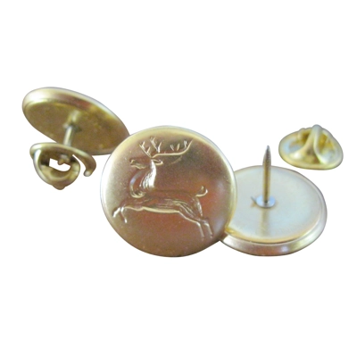 3/4" REINDER BRASS LAPEL PIN