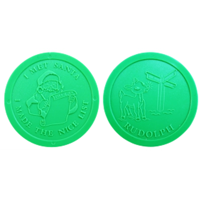 RUDOLPH/"I MET SANTA- I MADE THE NICE LIST" TOKENS RUDOLPH/"I MET SANTA- I MADE THE NICE LIST" TOKENS