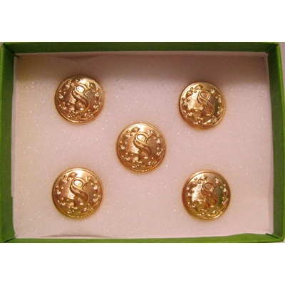5PC.5/8" PROFESSIONAL REMOVABLE "S" BUTTONS FOR SANTA'S VEST 5PC.5/8" PROFESSIONAL REMOVABLE "S" BUTTONS FOR SANTA'S VEST