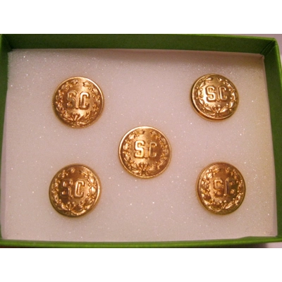 5PC.5/8" PROFESSIONAL REMOVABLE "SC" BUTTONS FOR SANTA'S VEST 5PC.5/8" PROFESSIONAL REMOVABLE "SC" BUTTONS FOR SANTA'S VEST