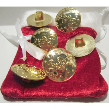 SET OF 6 LARGE  1 3/8