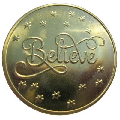 *BAG OF 100* SOLID BRASS " I MET SANTA - I MADE THE NICE LIST" COIN WITH " BELIEVE" *BAG OF 100* SOLID BRASS " I MET SANTA - I MADE THE NICE LIST" COIN WITH " BELIEVE"