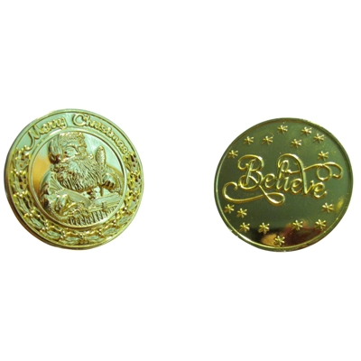 1 1/2" SOLID BRASS / GOLD PLATED "BELIEVE" CHALLENGE COINS 1 1/2" SOLID BRASS / GOLD PLATED "BELIEVE" CHALLENGE COINS