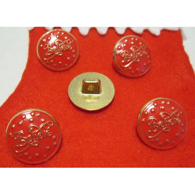 3/4" GOLD WITH A RED BACKGROUND 5 PIECE " BELIEVE" SEW ON BUTTONS FOR SANTA VEST 3/4" GOLD WITH A RED BACKGROUND 5 PIECE " BELIEVE" SEW ON BUTTONS FOR SANTA VEST