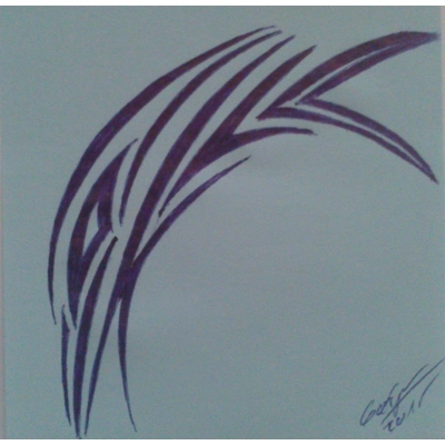 Delfin - Hand made tribal picture Delfin - Hand made tribal picture