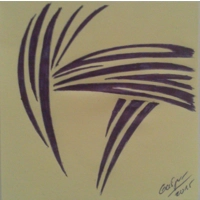 Stork - Hand made tribal picture