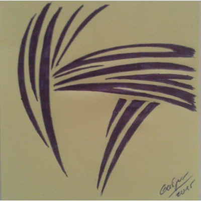 Stork - Hand made tribal picture Stork - Hand made tribal picture