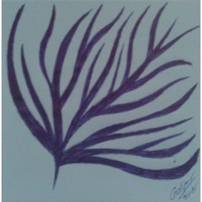 Bush on fire - Hand made tribal picture