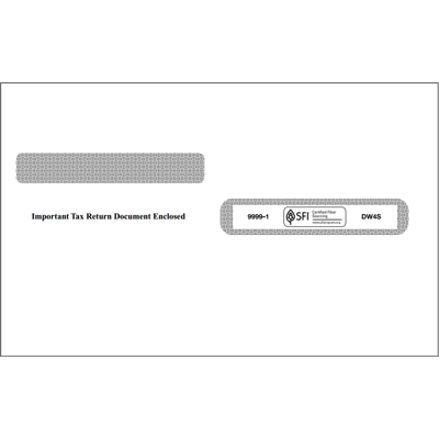 W-2 Laser Double Window Envelope
