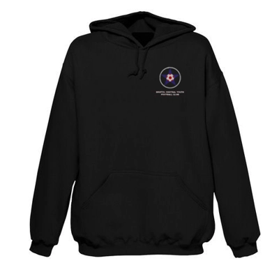 Black Heavy Blend Material Hooded Jumper - Bristol Central Badge
