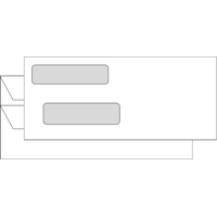 9 Double Window Envelope Self Seal