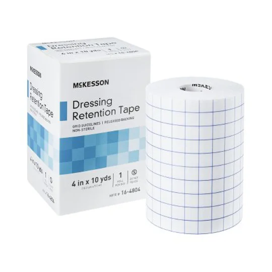 Dressing Retention Tape Fabric Printed Release Paper 4 Inch X 10 Yard