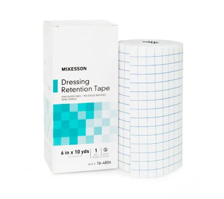 Dressing Retention Tape Fabric Printed Release Paper 6 Inch X 10 Yard