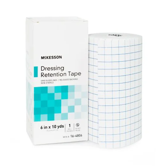 Dressing Retention Tape Fabric Printed Release Paper 6 Inch X 10 Yard