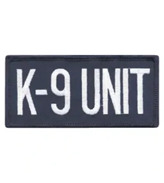 K9 Unit Dog Patch Sheriff Police 2 x 4 White on Midnight