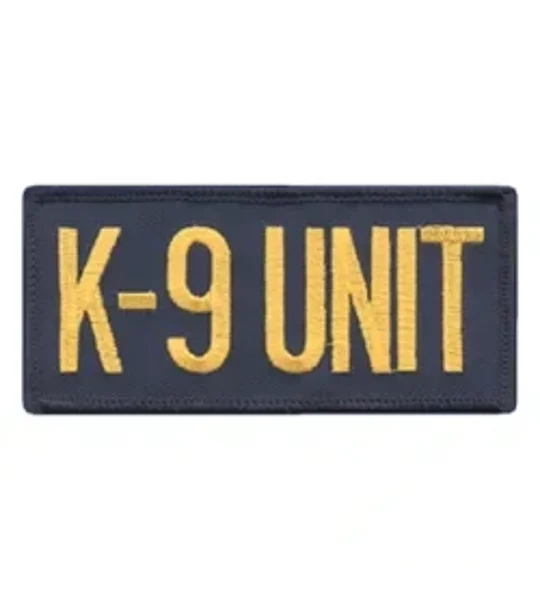 K9 Unit Dog Patch Sheriff Police 2 x 4 Gold on Midnight