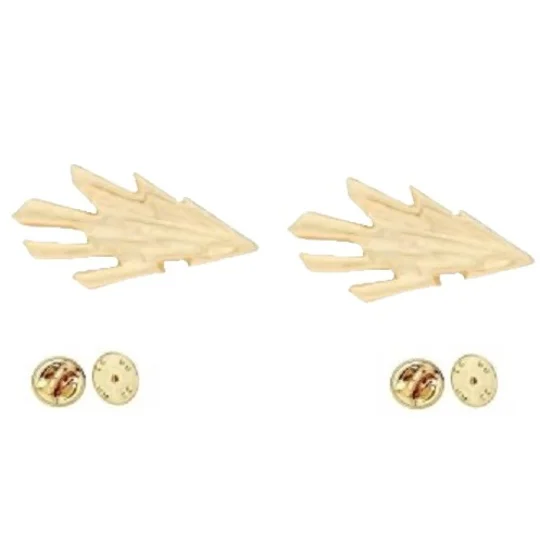 Radio Sparks Collar Pins Gold Insignia