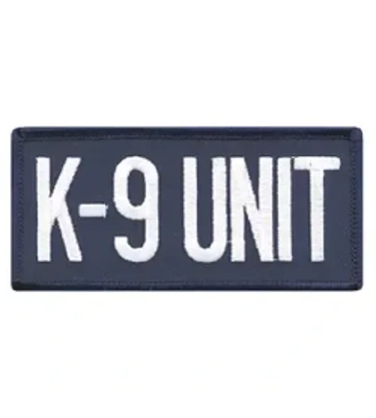K9 Unit Dog Patch Sheriff Police 2 x 4 White on Navy