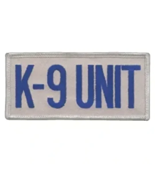 K9 Unit Dog Patch Sheriff Police 2 x 4 Royal on Gray