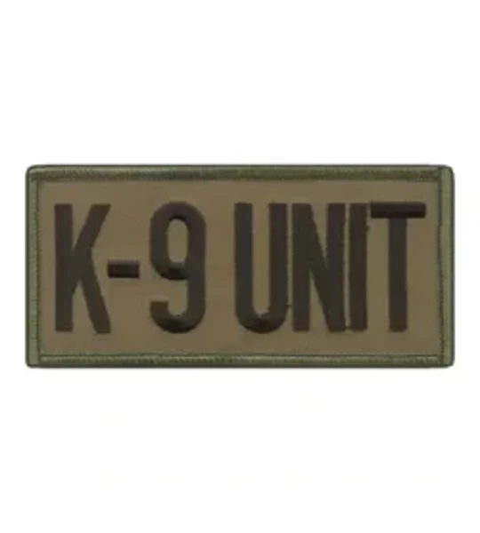 K9 Unit Dog Patch Sheriff Police Olive Drab 2 x 4