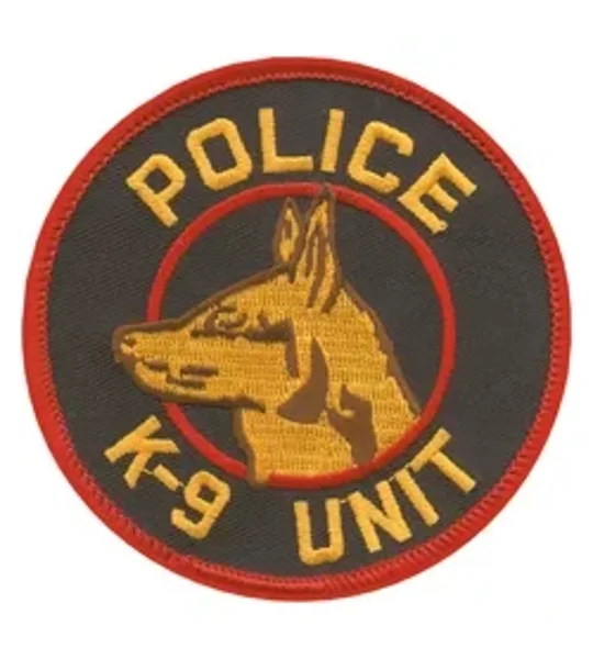 K9 Unit Dog Shoulder Patch Police Red