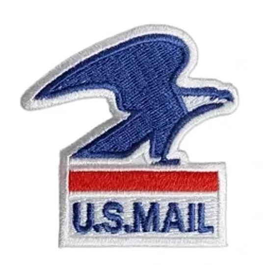 USPS United States Postal Service Patch Eagle White