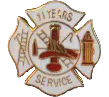 Insignia Tac Pin Fire Maltese Years Service 11