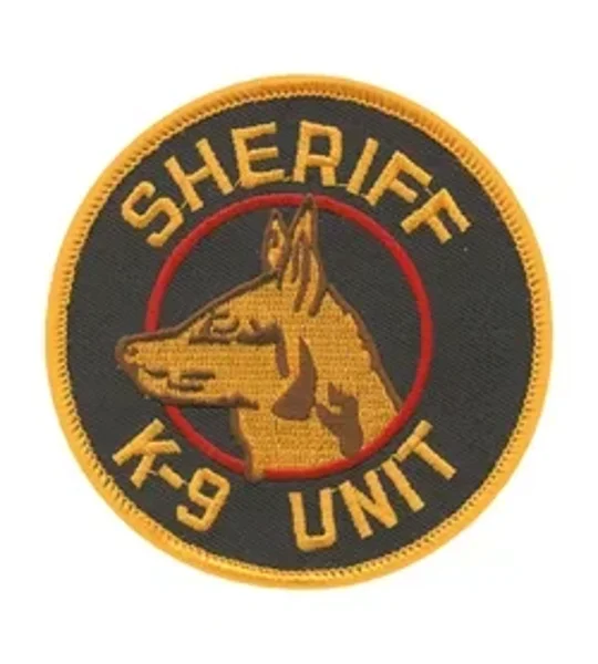 K9 Unit Dog Shoulder Patch Sheriff Gold