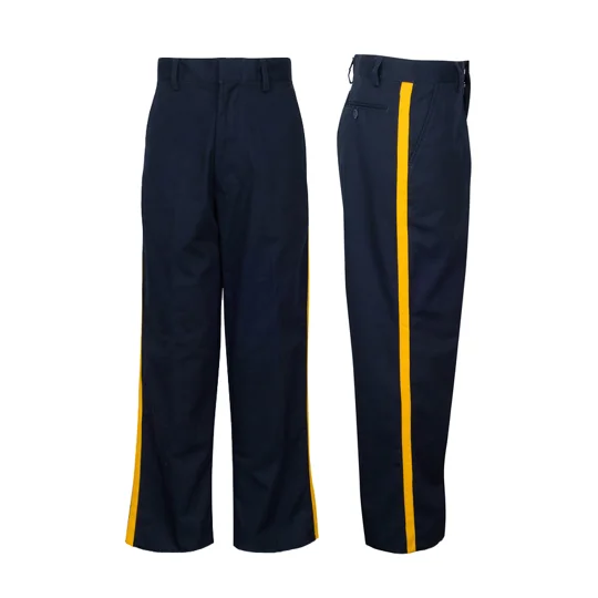 Uniform Twill Trousers Pants Heather Grey with Stripe - Braid
