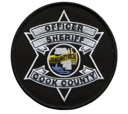 IL Illinois Cook County Sheriffs Patch Officer Silver Black