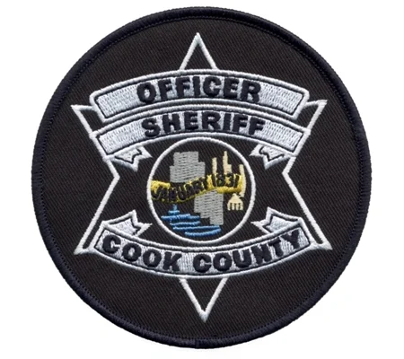 IL Illinois Cook County Sheriffs Patch Officer Silver Midnight