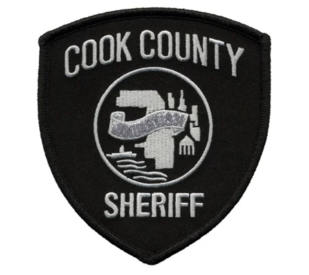 IL Illinois Cook County Sheriffs Police Shoulder Patch Black