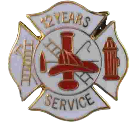 Insignia Tac Pin Fire Maltese Years Service 12