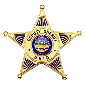 Ohio Deputy Sheriff Officer Breast Badge Gold Small