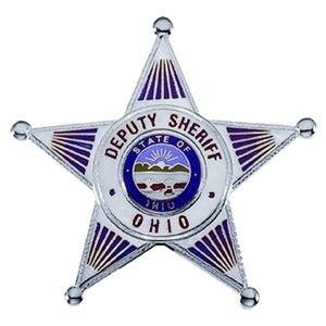 Ohio Deputy Sheriff Officer Breast Badge Silver Small
