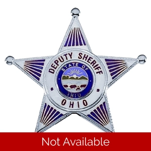 Ohio Deputy Sheriff Officer Breast Badge Silver Large