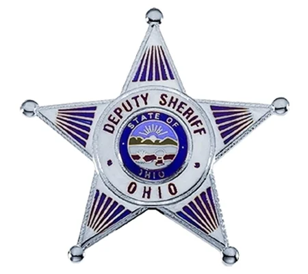 Ohio Deputy Sheriff Officer Breast Badge Silver Large