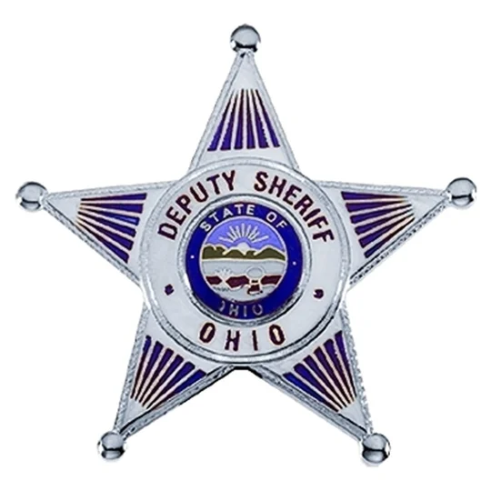 Ohio Deputy Sheriff Officer Breast Badge Silver Small