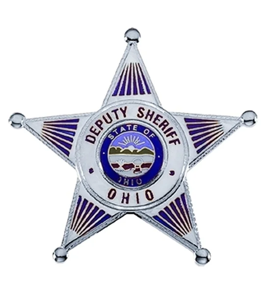 Ohio Deputy Sheriff Officer Breast Badge Silver Large