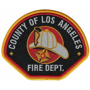 CA California Los Angeles County Fire Patch Black