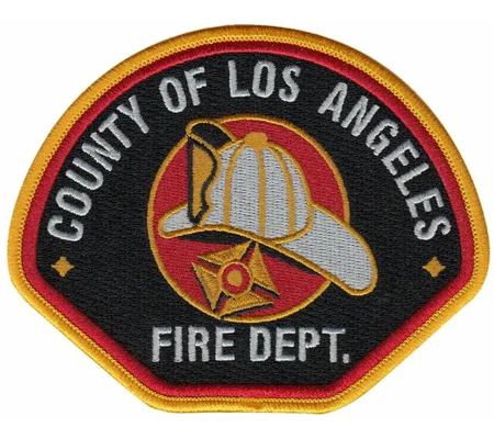 CA California Los Angeles County Fire Patch Black