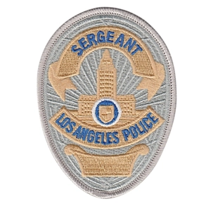 CA California Los Angeles Police LAPD Badge Patch Sergeant