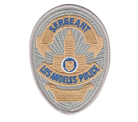 CA California Los Angeles Police LAPD Badge Patch Sergeant