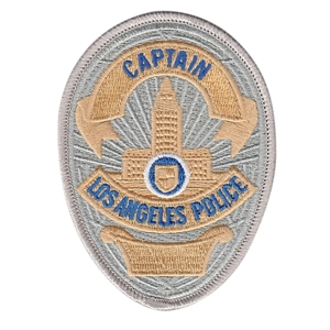 CA California Los Angeles Police LAPD Badge Patch Captain